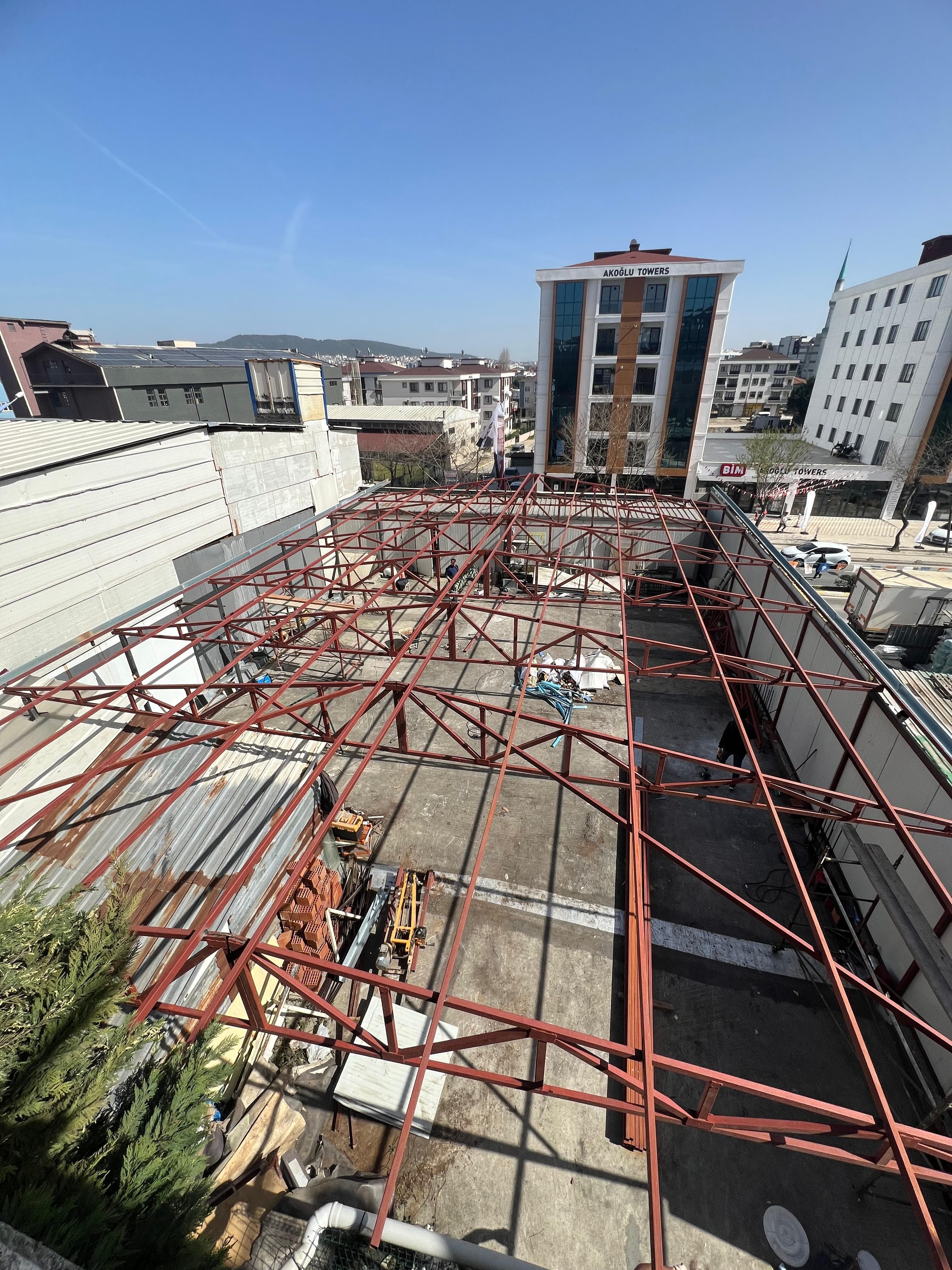 kentsoy çelik makas çatı görseli - 240m2 samandıra istanbul