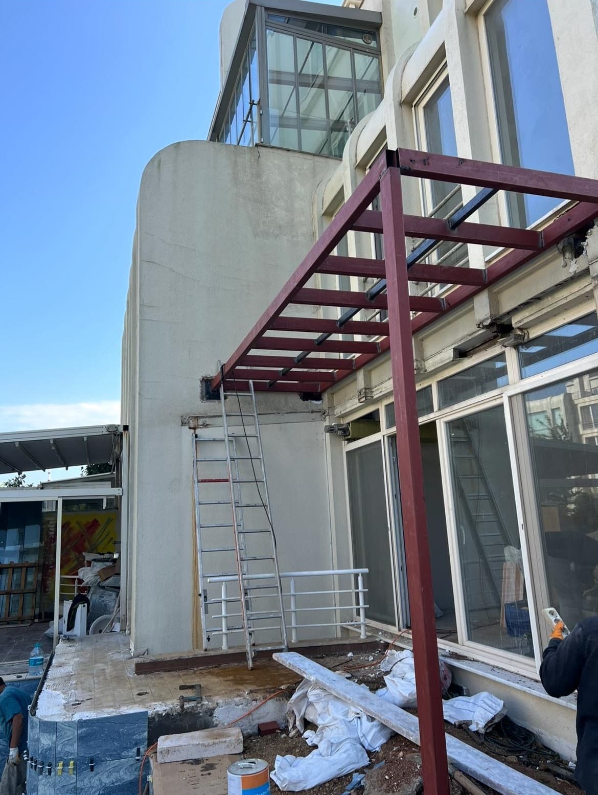 kentsoy çelik sinpaş avergarden çelik balkon ve asma platform projesi