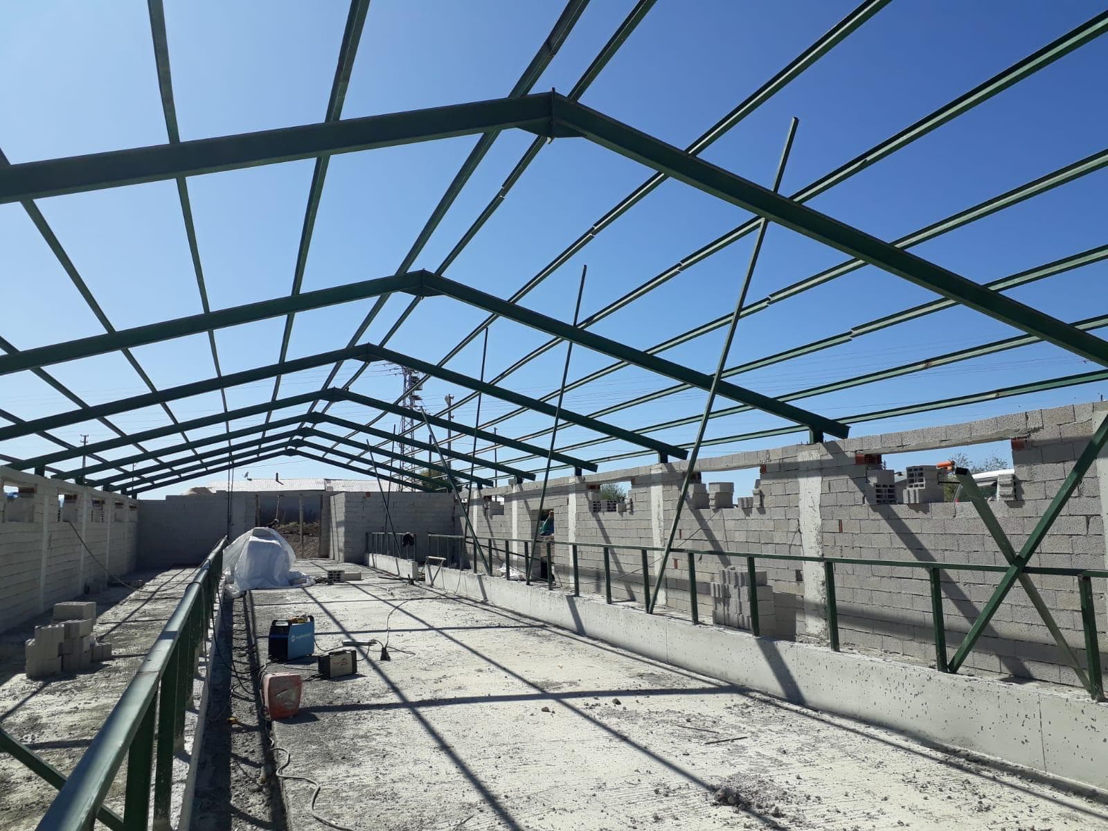 kentsoy çelik beşik çatı görseli 300m2 - erzurum