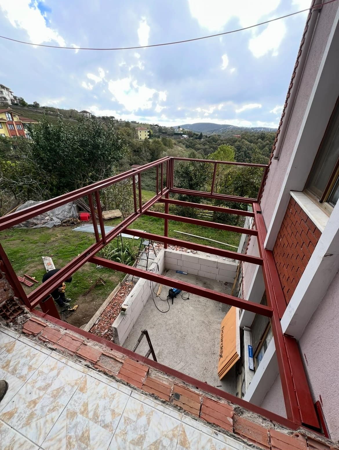 kentsoy çelik balkon uzatma ve asma kat projesi - beykoz istanbul