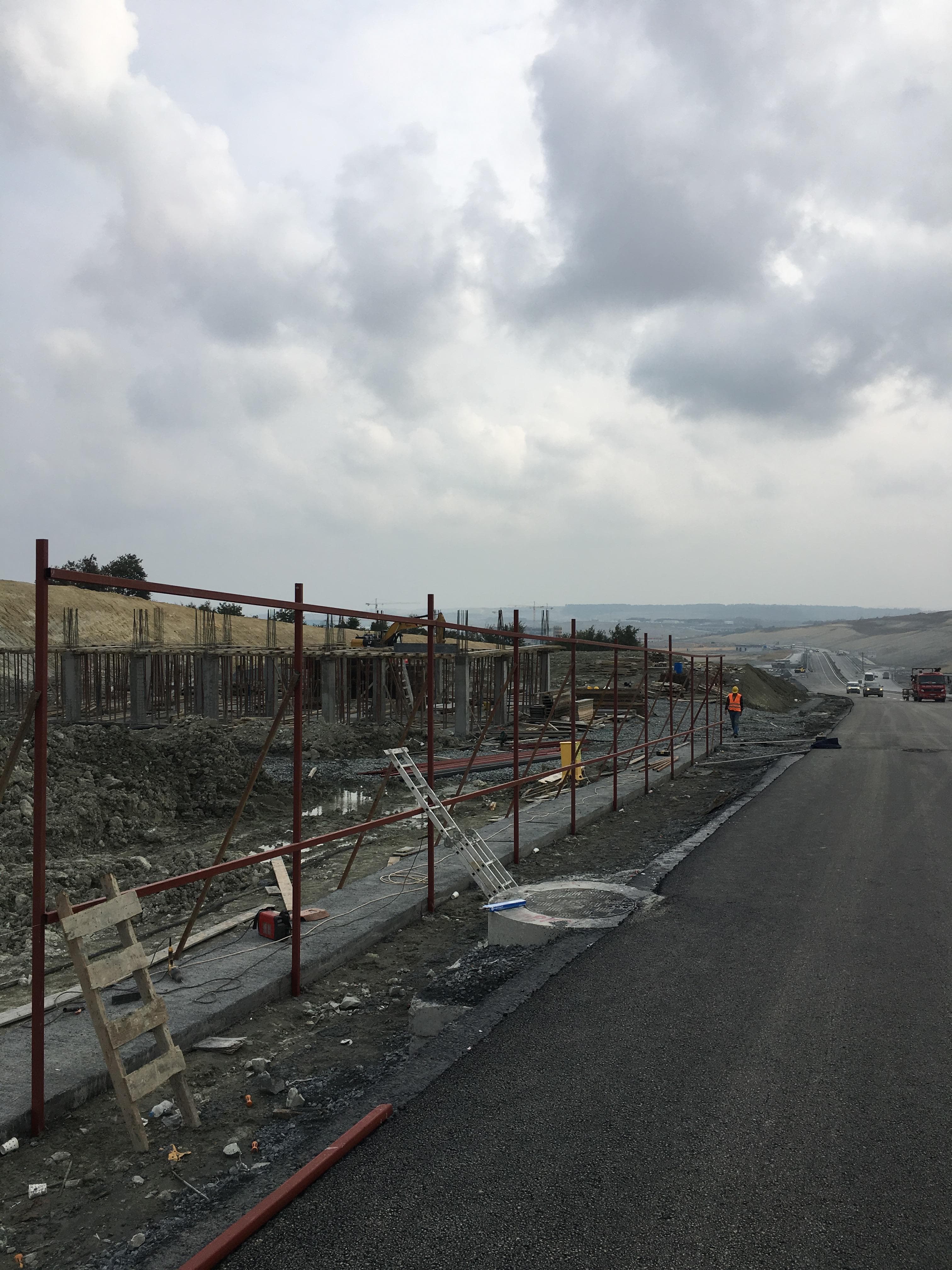 kentsoy çelik şantiye inşaat çevre kapaması - istanbul havalimanı socar
