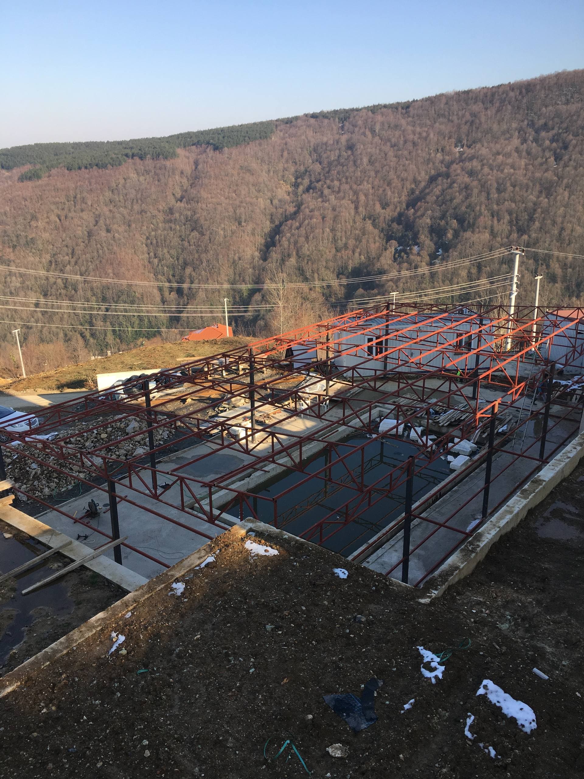 kentsoy çelik makas çatı görseli - sapanca evleri